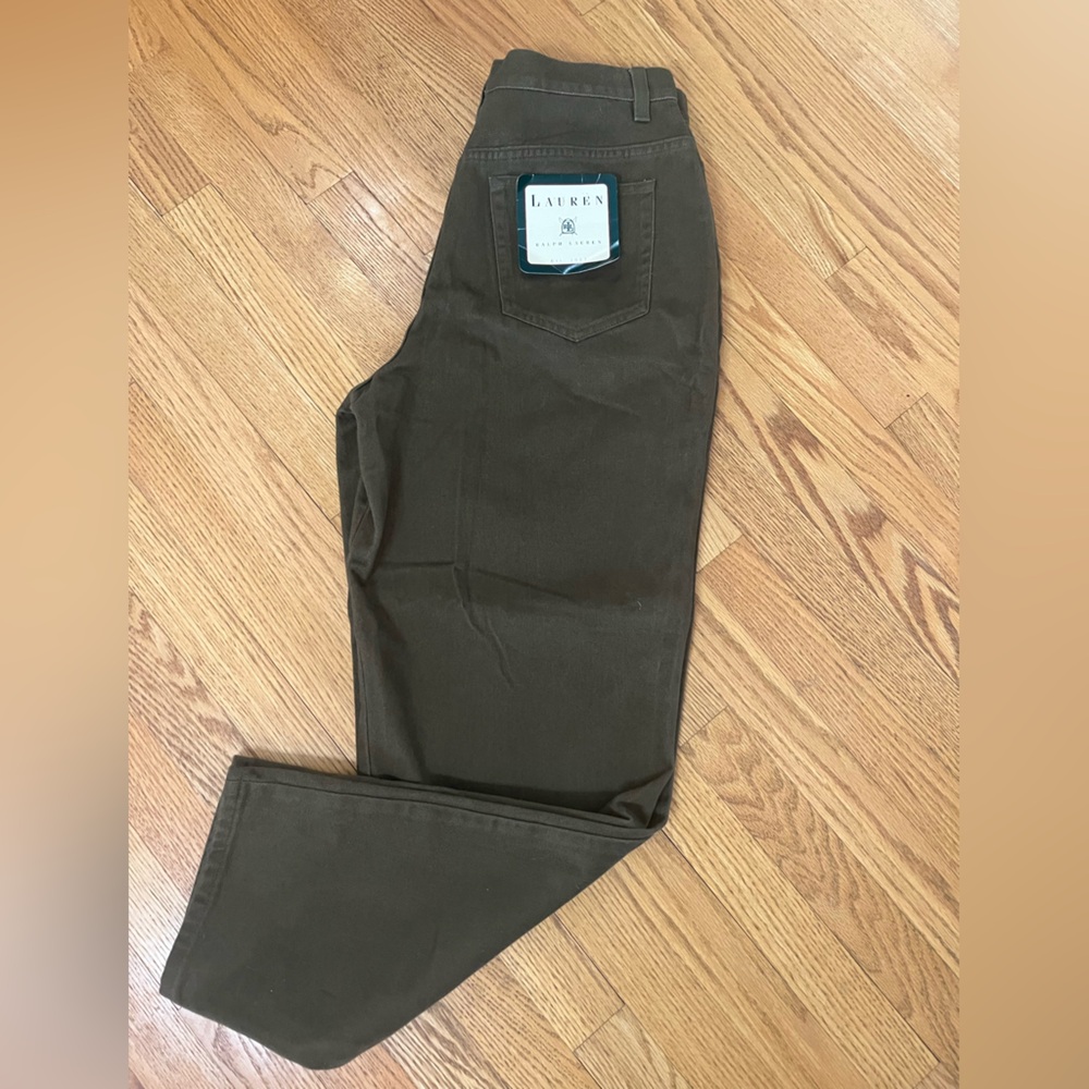 Vintage NWT Lauren Ralph Lauren Life Styles Loden Olive Green Jeans Classic